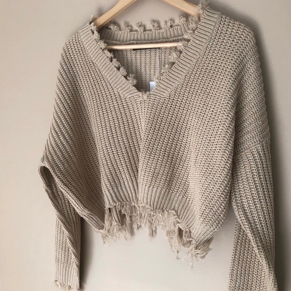 Large Fray Sweater